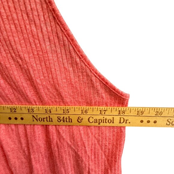 Intimately Free People Spaghetti Strap Ribbed Racerback Tank Top Medium Pink - Picture 4 of 4